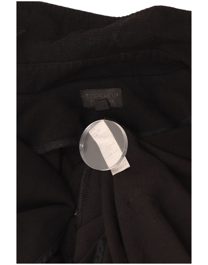Sobretudo feminino superdimensionado Topshop UK 12 poliéster preto médio