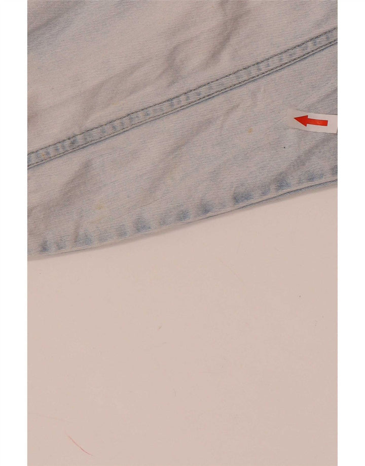 Camisa jeans masculina Levi's pequena azul algodão