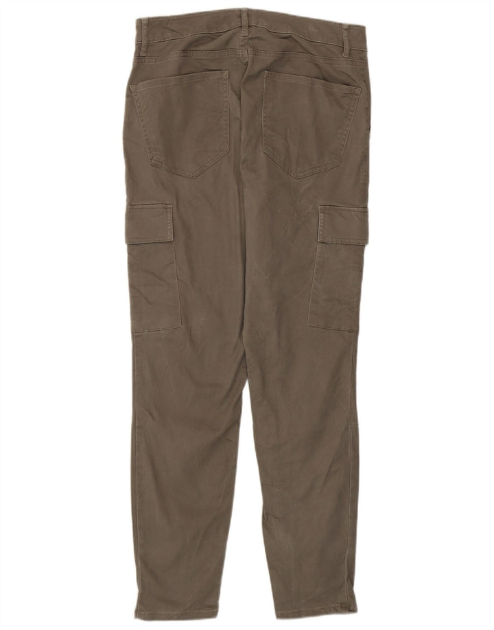 Calça cargo feminina TOMMY HILFIGER US 8 médio W30 L27 algodão cinza