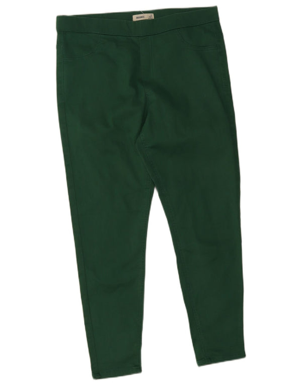 Calça casual curta feminina Marks & Spencer Reino Unido 16 grande W34 L26 verde