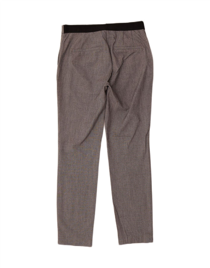 Calça feminina Zara Slim Suit médio W28 L28 cinza