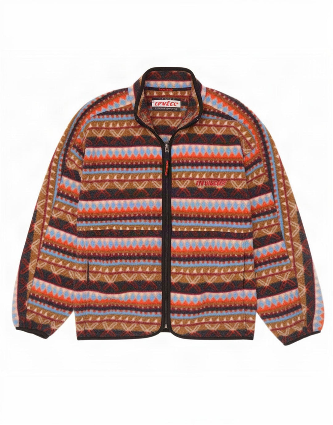 Jaqueta de lã masculina Invicta UK 40 grande poliéster geométrico multicolorido