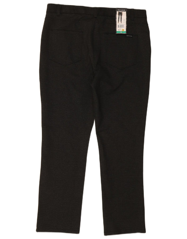 Calça casual reta masculina Dkny XL W36 L29 poliéster preto
