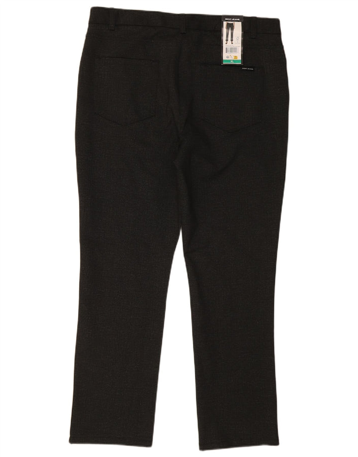Calça casual reta masculina Dkny XL W36 L29 poliéster preto