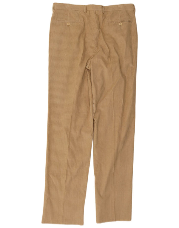Gianfranco Ferre Mens Pegged Suit Calças IT 54 2XL W36 L36 Algodão Bege