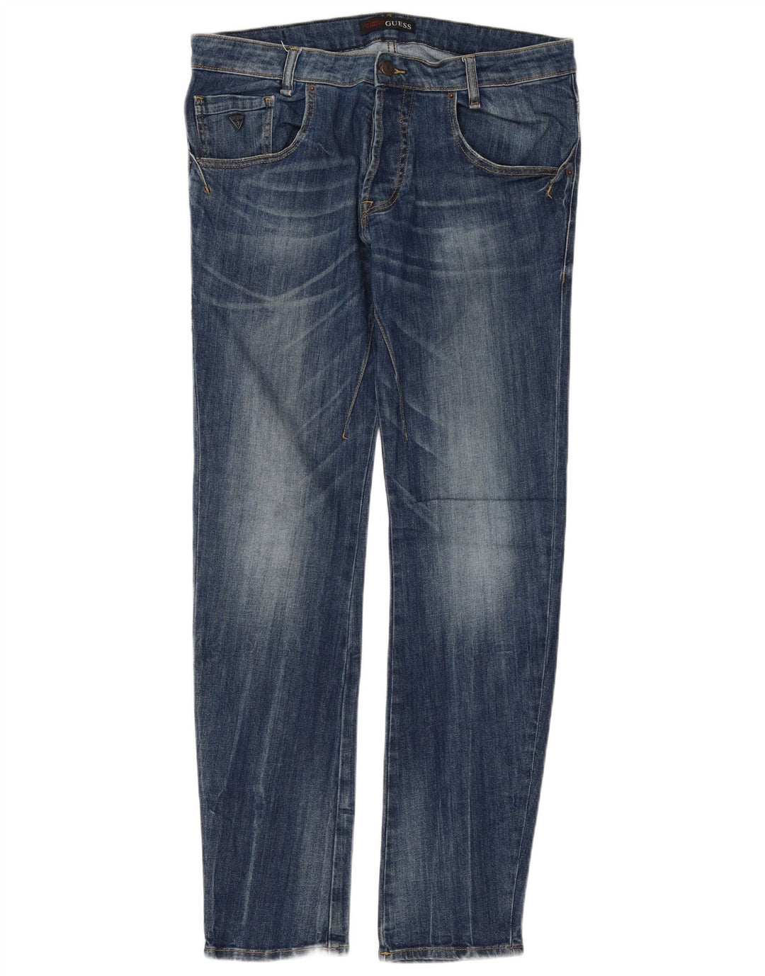 Guess Mens Slim Jeans W32 L32 Azul Algodão