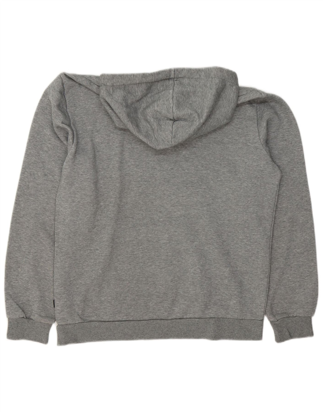 Suéter com capuz gráfico masculino Puma, algodão manchado cinza médio
