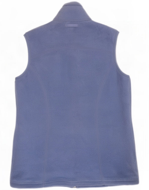 Eddie Bauer Womens Fleece Gilet UK 10 Pequeno Azul Poliéster