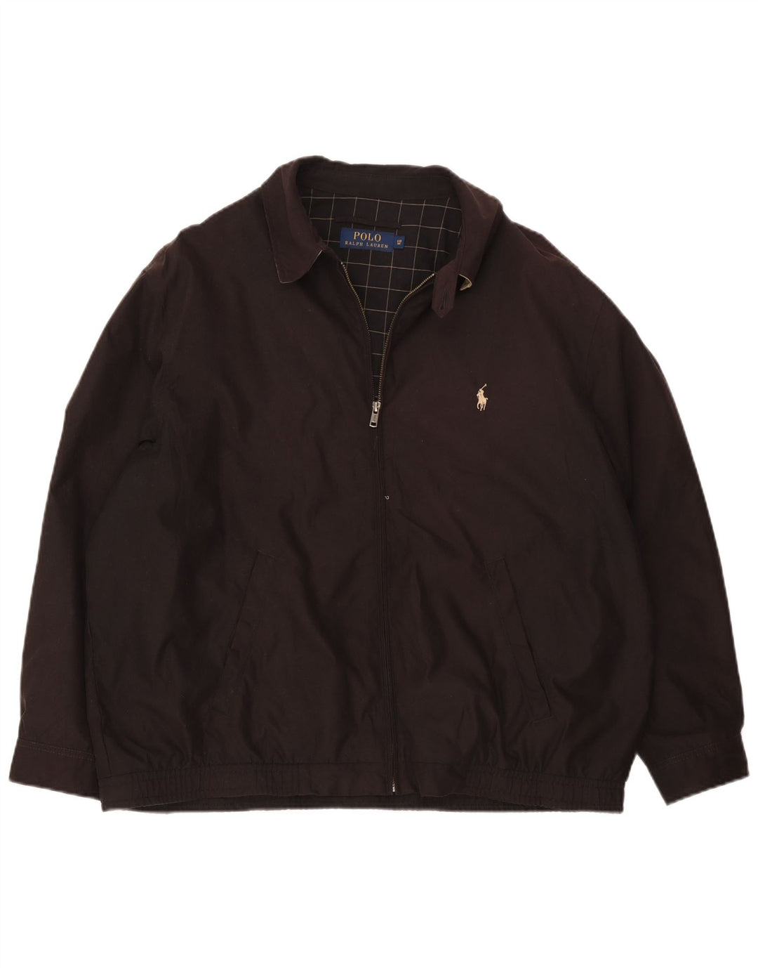 Polo Ralph Lauren Masculino Big Bomber Jacket Reino Unido 42 XL Marrom Poliéster
