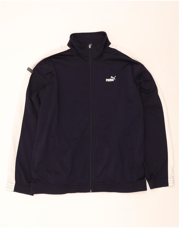 Puma Mens Regular Fit Tracksuit Top Jacket 2XL Azul marinho Colourblock Sports