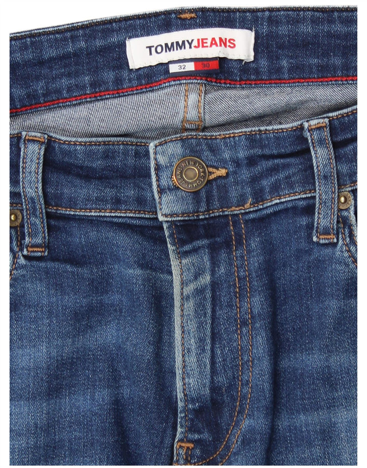 TOMMY HILFIGER Masculino Slim Jeans W32 L27 Azul Algodão