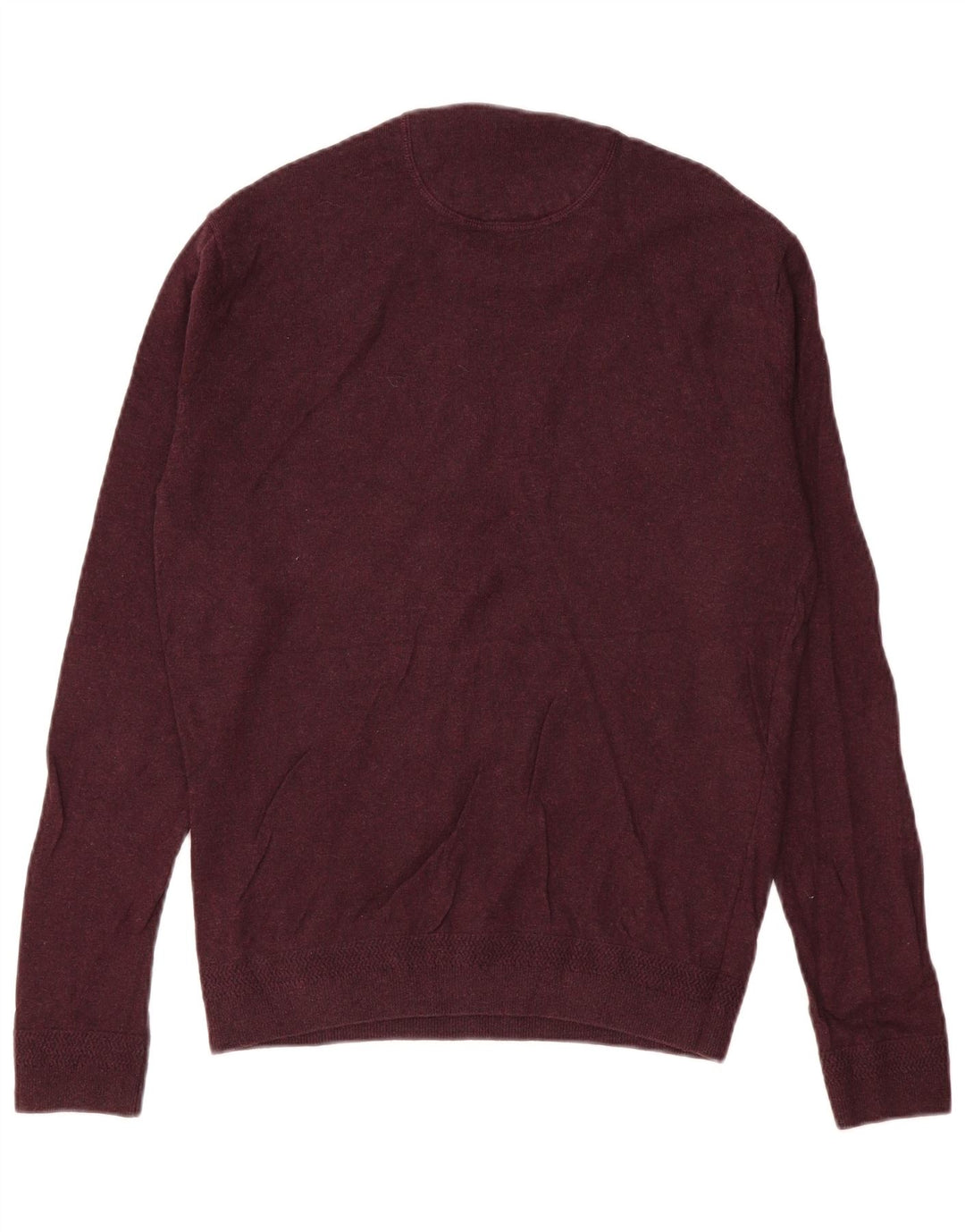 Jack Wills Suéter masculino com gola redonda, algodão médio cor de vinho