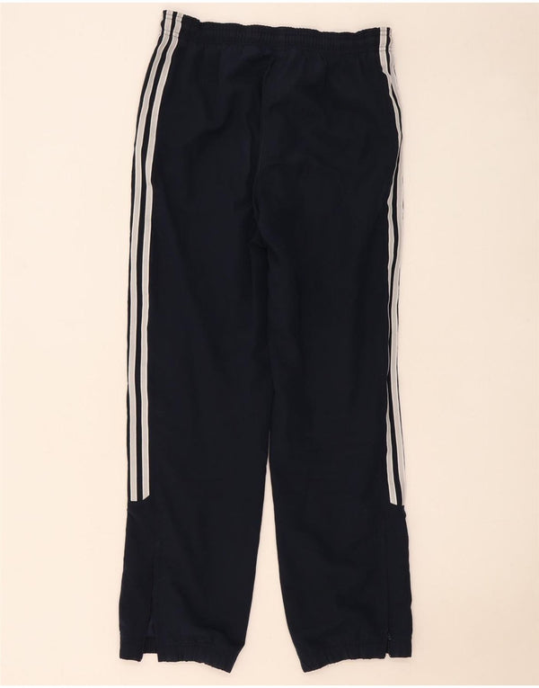 Calça de treino feminina Adidas Joggers UK 8 pequeno azul marinho poliéster