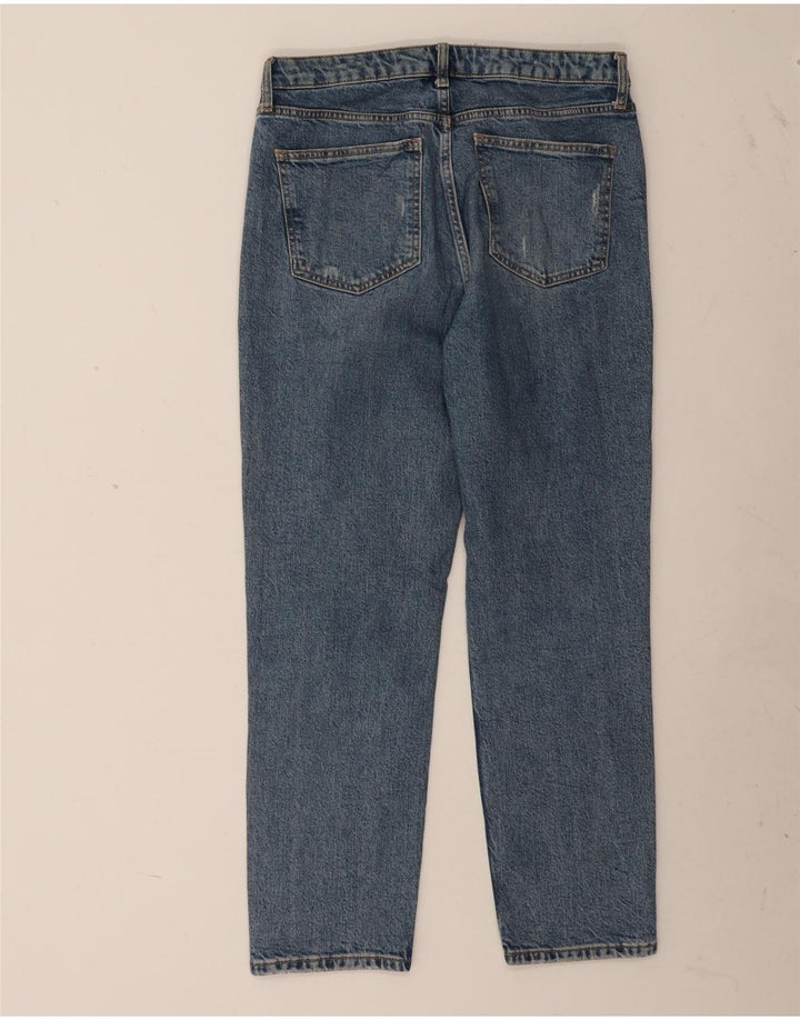 Calça jeans reta feminina ZARA EU 42 grande W32 L27 azul
