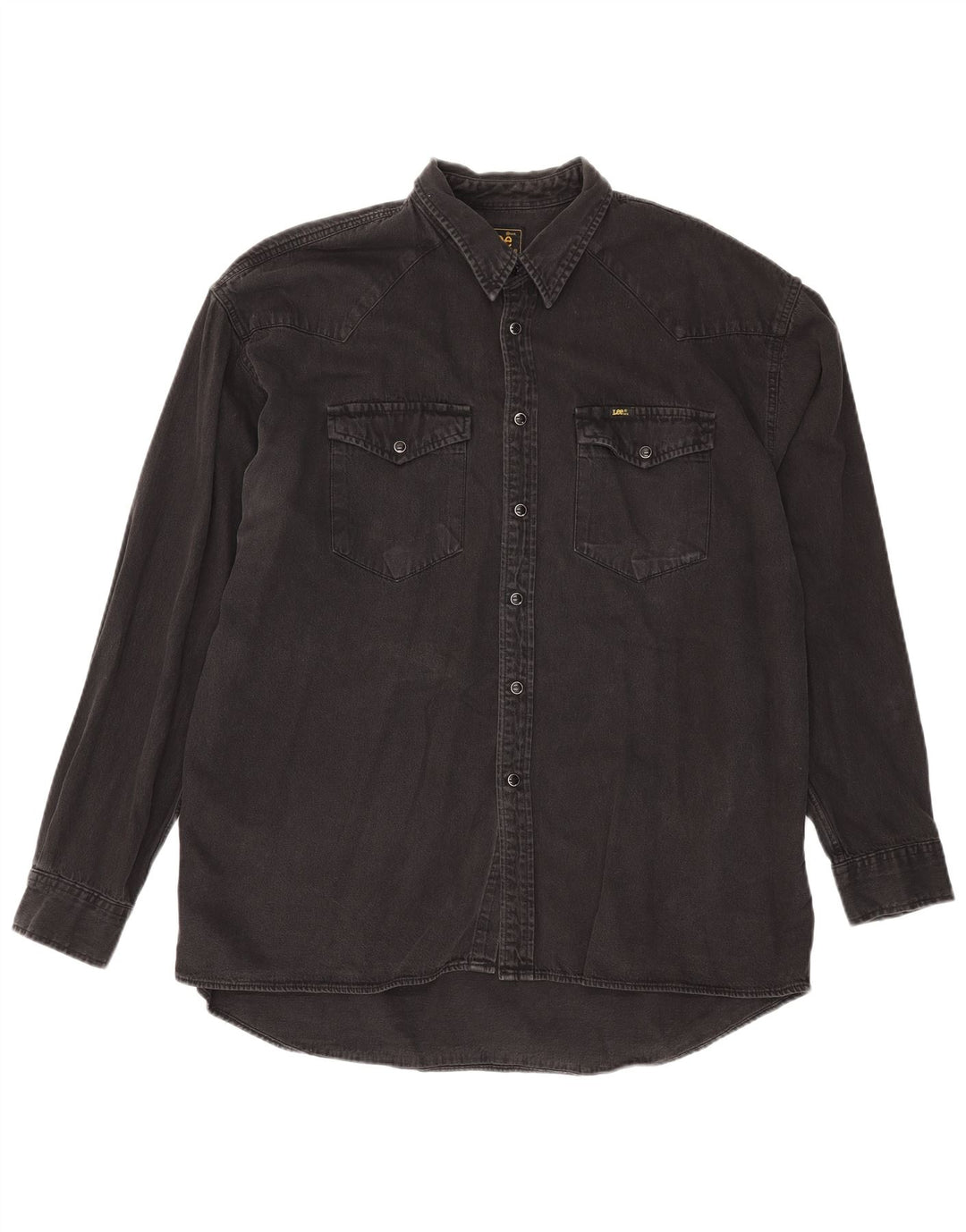 Lee Mens Riders Denim Camisa XL Algodão Preto
