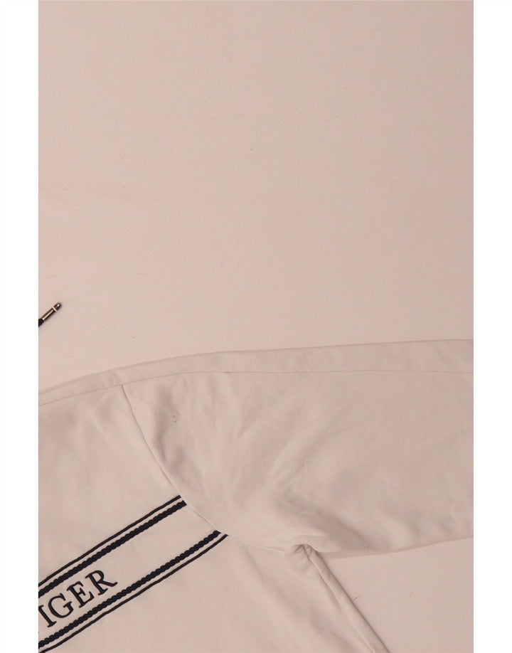 Suéter com capuz gráfico masculino TOMMY HILFIGER XL algodão branco