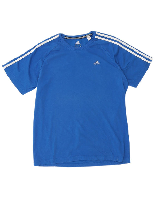 ADIDAS Mens Clima 365 Camiseta Top Médio Algodão Azul