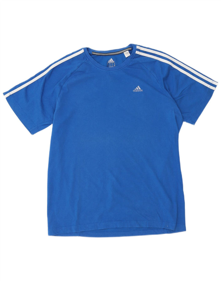 ADIDAS Mens Clima 365 Camiseta Top Médio Algodão Azul