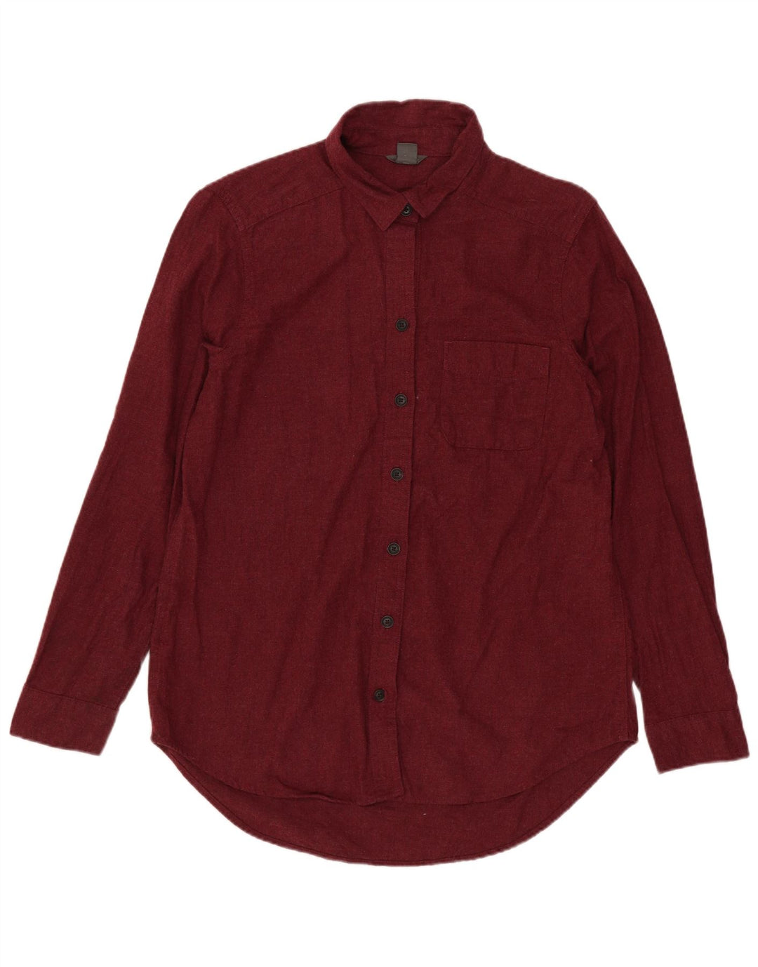 Camisa feminina grande EDDIE BAUER Reino Unido 10 algodão marrom pequeno