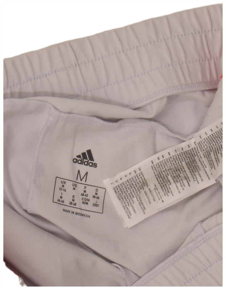 Shorts esportivos femininos ADIDAS UK 12/14 médio branco algodão