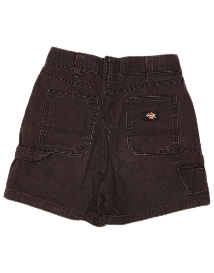 Shorts cargo feminino de cintura alta Dickies W26 pequeno algodão preto