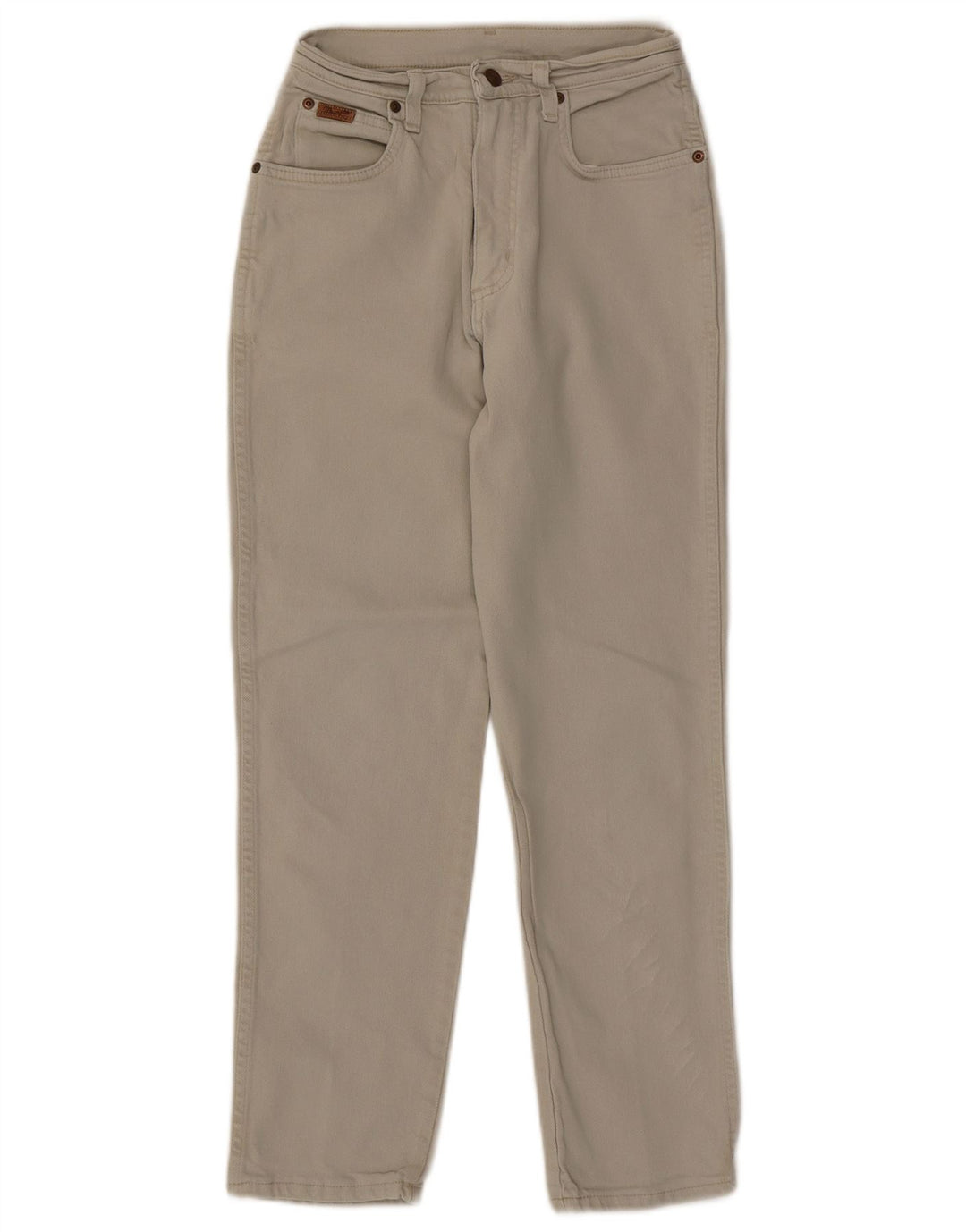 Jeans cônicos femininos WRANGLER W24 L28 algodão bege