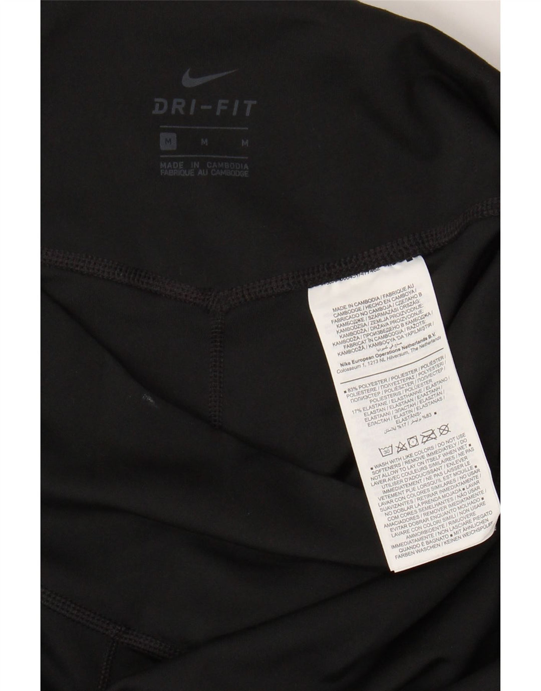 Leggings Nike Dri Fit Femininas UK 12 Médio Preto Poliéster