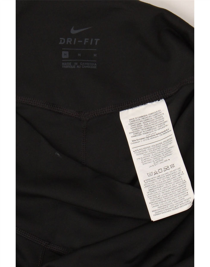 Leggings Nike Dri Fit Femininas UK 12 Médio Preto Poliéster
