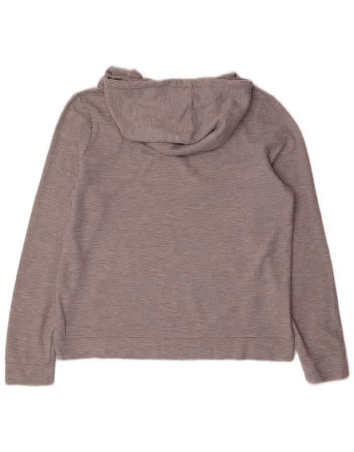 Jumper com capuz feminino Fat Face UK 12 poliéster cinza médio