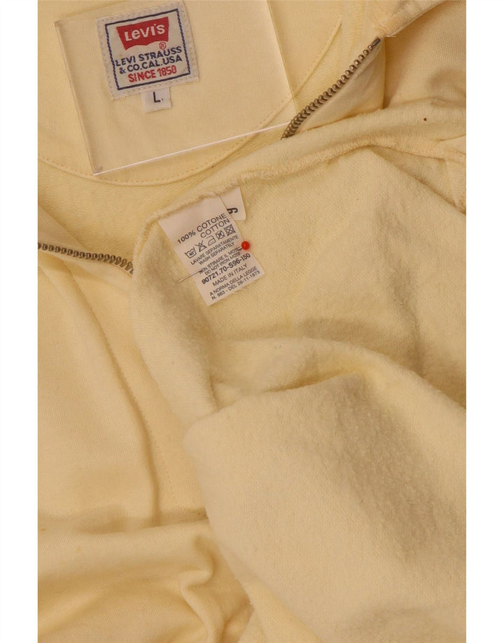 Moletom masculino Levi's com gola polo grande algodão bege