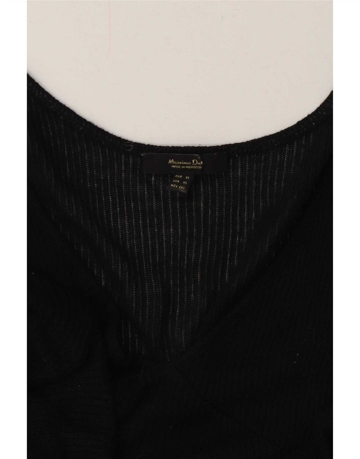 Colete transparente feminino Massimo Dutti UK 18 XL preto