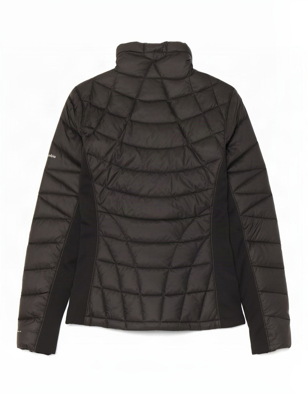 Jaqueta acolchoada masculina Columbia UK 38 médio preto colorblock nylon