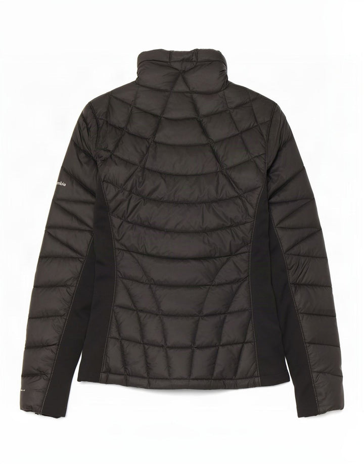 Jaqueta acolchoada masculina Columbia UK 38 médio preto colorblock nylon