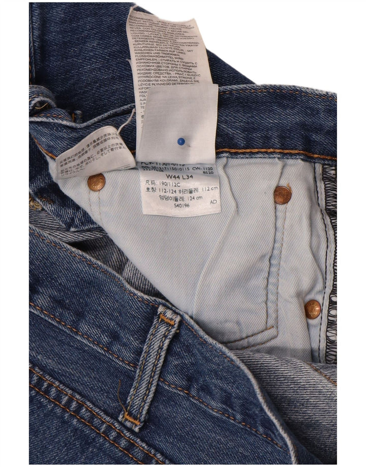Levi's Masculino 501 Straight Jeans W44 L34 Azul Algodão