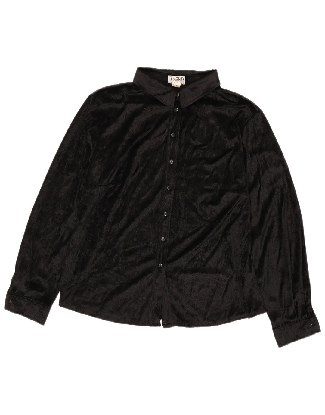 Blusa Camisa Feminina Trend UK 20 2XL Poliéster Preto