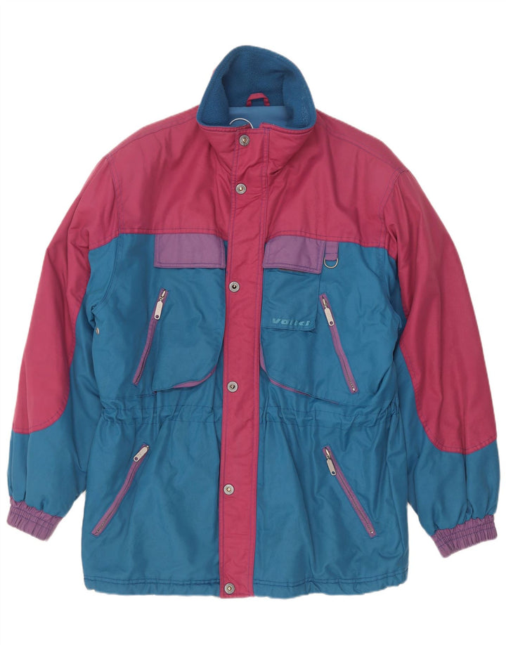 Jaqueta de esqui masculina Volkl EU 48 poliamida colorblock azul médio