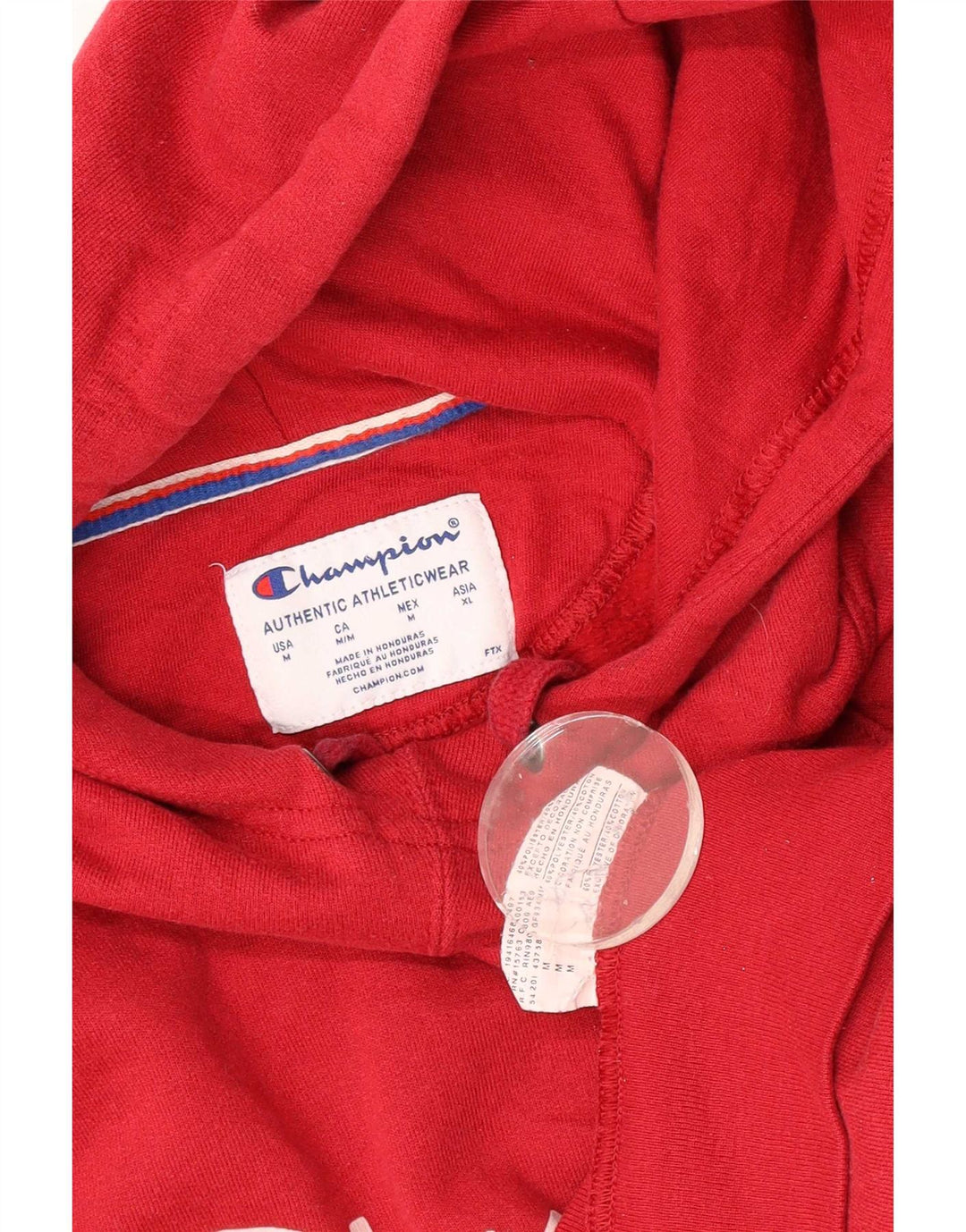Jumper com capuz gráfico masculino Champion médio vermelho poliéster