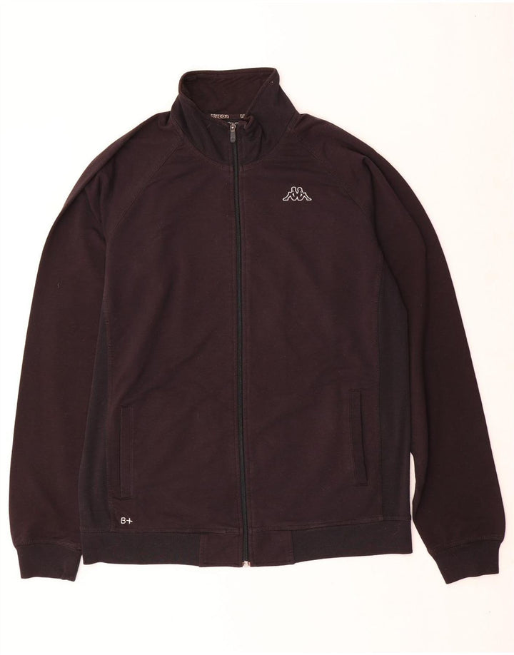 Kappa Mens Treino Top Jaqueta 2XL Algodão Preto