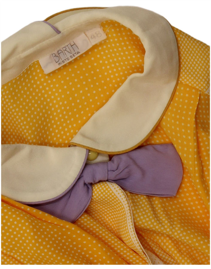 Blusa feminina BARTH IT 48 XL seda manchada amarela