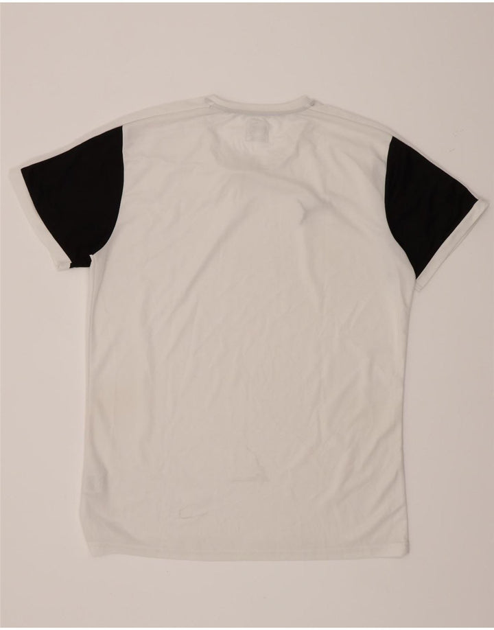 Puma Camiseta Masculina Top Grande Branco Colorblock Poliéster