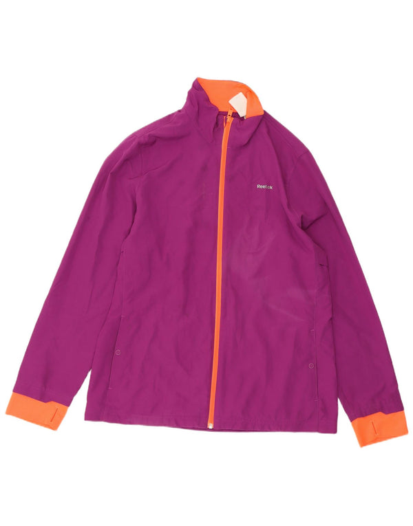 Jaqueta de chuva feminina REEBOK UK 12/14 médio roxo