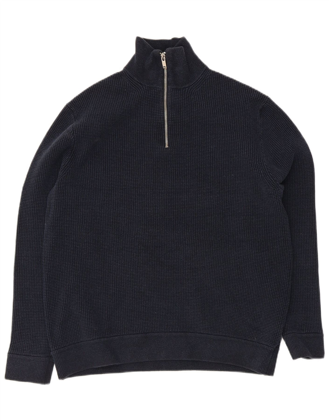 Suéter masculino Marks & Spencer com zíper e gola XL azul marinho poliéster