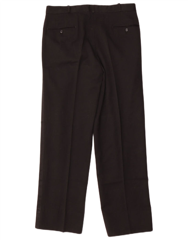 Terno masculino vintage de 1 botão e 2 peças IT 52 XL W32 L30 preto