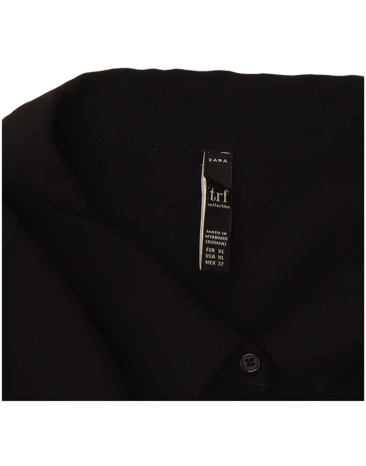 Zara Vestido Shift Feminino Reino Unido 18 XL Preto