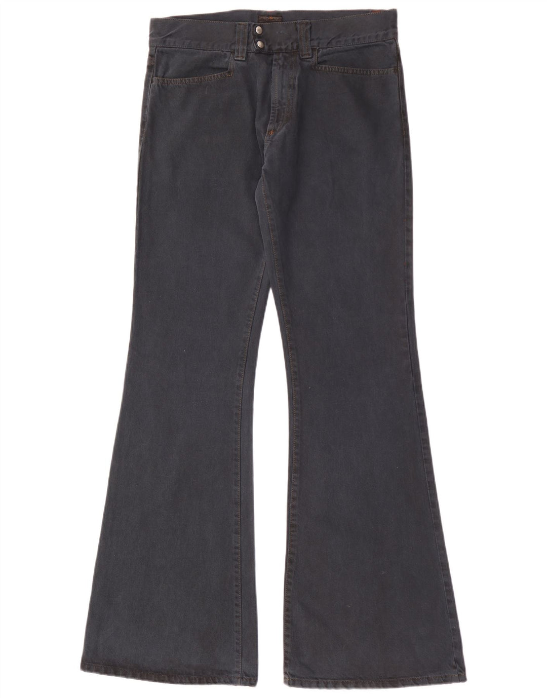 Energie Calça jeans feminina larga W33 L35 algodão azul marinho