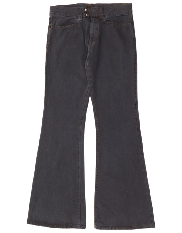 Energie Calça jeans feminina larga W33 L35 algodão azul marinho