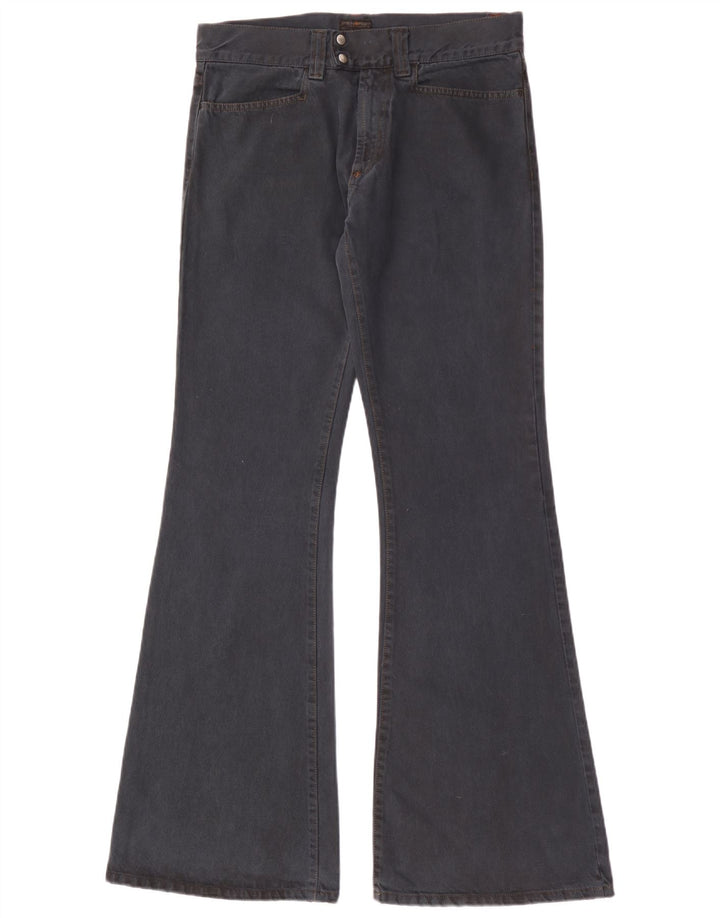 Energie Calça jeans feminina larga W33 L35 algodão azul marinho