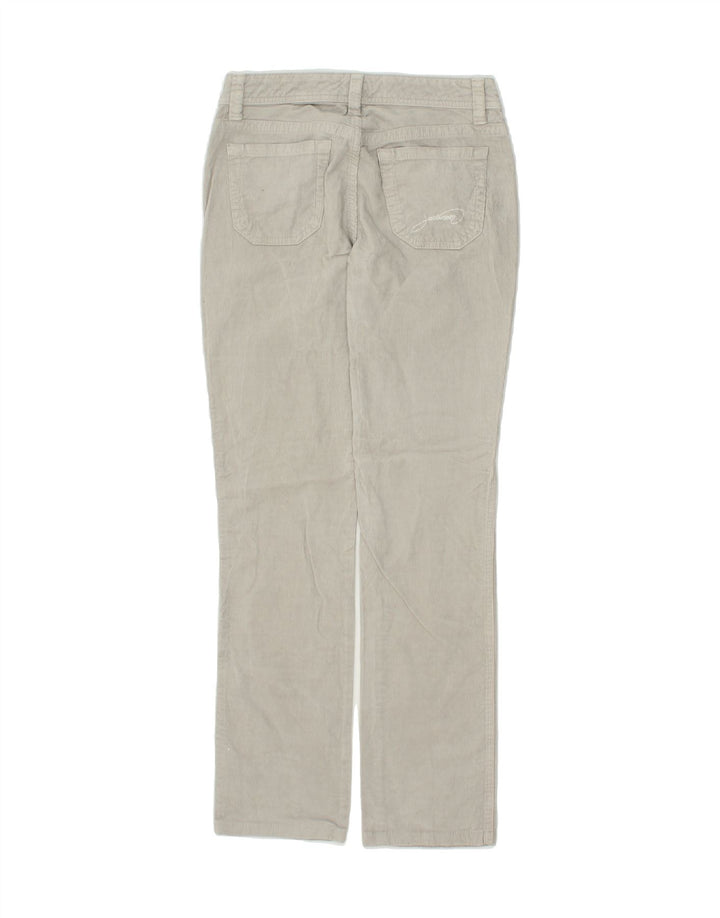 JECKERSON Womens Straight Corduroy Trousers W26 L31  Grey Cotton Vintage Jeckerson and Second-Hand Jeckerson from Messina Hembry 