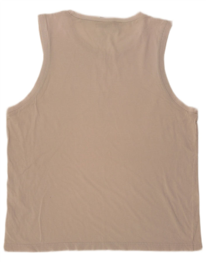 DIESEL Mens Colete Top Algodão Cinza Médio