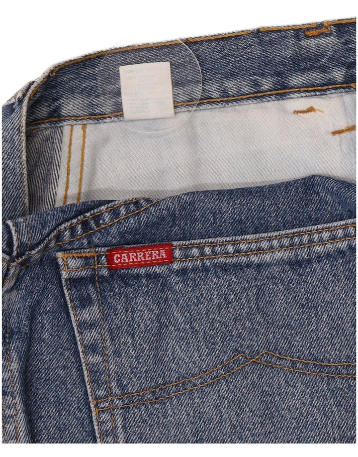 Saia jeans feminina Carrera W30 algodão azul médio